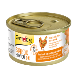 Gimcat Shinycat Fileto Tavuklu ve Havuçlu Kedi Konserve Maması 70 Gr