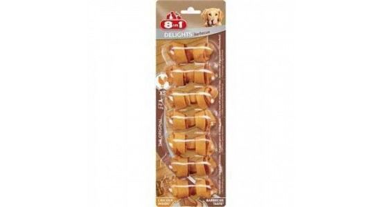8 in 1 Delights Barbecue Köpek Ödül Kemiği XS