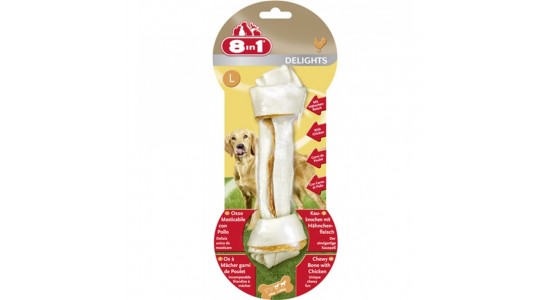 8 in 1 Delights Bones Tavuklu Ağiz Bakim Kemiği L Boy 85 Gr
