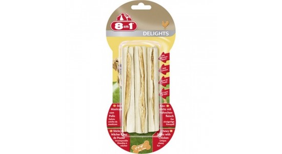 8 in 1 Delights Sticks 3Lü Stik Ağiz Temizleme Kemiği 75 Gr