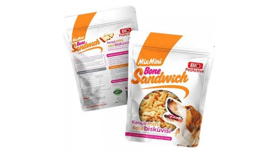 Bio Pet Active Bone Sandwich Karışık Mini Ödül Bisküvisi 200 Gr
