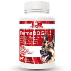 Bio Pet Active Dermadog 1.5 cinko Sarimsakli Mayasi Tableti 75 Gr-(50 Tab)