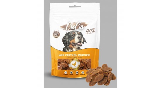 Crocus Mini Tavuklu Burger Tahılsız Köpek Ödülü 80 Gr