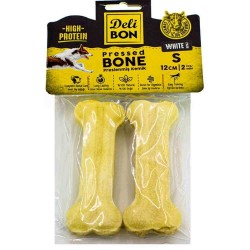 Delibon Deri Press Köpek Kemik 12 Cm 2 Li Beyaz