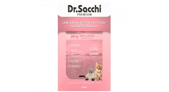 Dr.Sacci Sığır Etli ve Kuzu Etli Kitten Yavru Kedi Maması 10 Kg