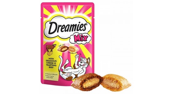 Dreamies Mix Peynirli ve Sığır Etli Kedi Ödülü 60 Gr