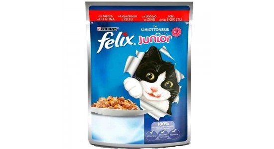 Felix Junior Sığır Etli Yavru Kedi Konserve Maması 100 Gr
