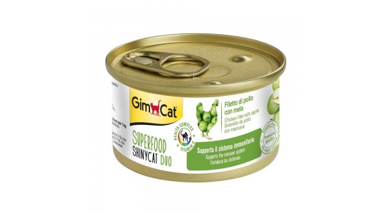 Gimcat Shinycat Fileto Tavuklu ve Elmalı Kedi Konserve Maması 70 Gr