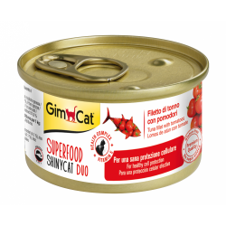Gimcat Shinycat Fileto Tuna Balıklı ve Domatesli Kedi Konserve Maması 70 Gr