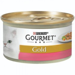 Gourmet Gold Parca Etli ve Soslu Alabalik ve Sebzeli Kedi Konserve Maması 85 Gr