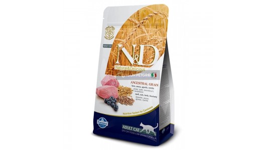Nd Düsük Tahıllı Kuzu Etli Yaban Mersinli Yetişkin Kedi Maması 1.5 Kg