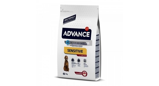 Advance Sensitive Kuzu Etli Yetişkin Köpek Maması 3 Kg