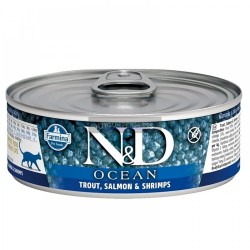 Nd Ocean Alabalıklı ve Somonlu Karidesli Yetişkin Kedi Konserve Maması 80 Gr
