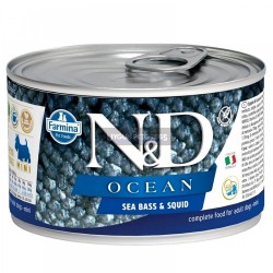Nd Ocean Mini Levrek ve Mürekkep Balıklı Yetişkin Köpek Konserve Maması 140 Gr