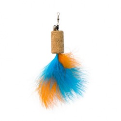 Eastland Tüylü Çıngıraklı Mantar Kedi Oyuncağı Mavi4x2.2 Cm