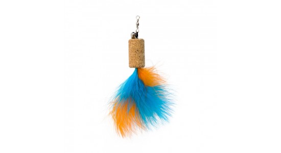 Eastland Tüylü Çıngıraklı Mantar Kedi Oyuncağı Mavi4x2.2 Cm