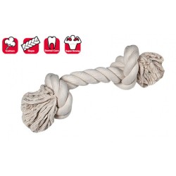 Karlie 2 Düğümlü İp Köpek Oyuncağı M 30 Cm Beyaz