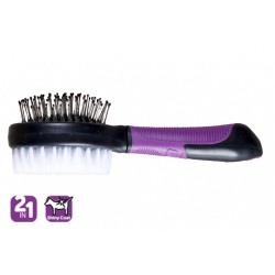 Karlie 2 Tarafli Fırça 21x6x6 Cm Mor-Siyah