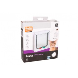 Karlie 4 Yön Kilitli Kedi Kapısı 19.2x20 Cm Beyaz
