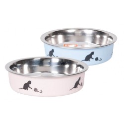 Karlie Çelik Kedi Mama Kabı Mavi 160 Ml