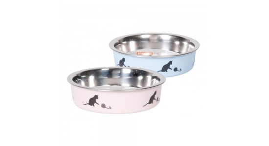 Karlie Çelik Kedi Mama Kabı Mavi 160 Ml