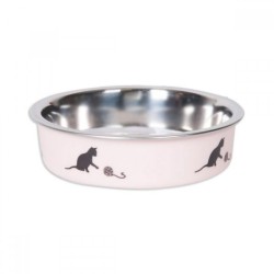 Karlie Çelik Kedi Mama Kabı Pembe 160 Ml