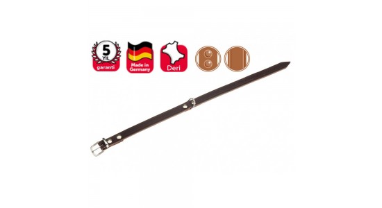 Karlie Deri Boyun Tasması 47 Cm-18Mm Kahve Rengi