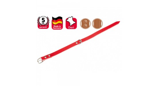 Karlie Deri Boyun Tasması 47 Cm-18Mm Kırmızı