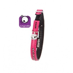 Karlie Deri Kedi Boyun Tasması 30 Cm Pembe