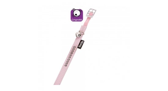 Karlie Deri Tasli Kedi Tas.XS 30 Cm-11Mm Toz Pembe