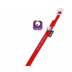 Karlie Deri Tasli Kedi Tasması XS 30 Cm-11Mm Kırmızı