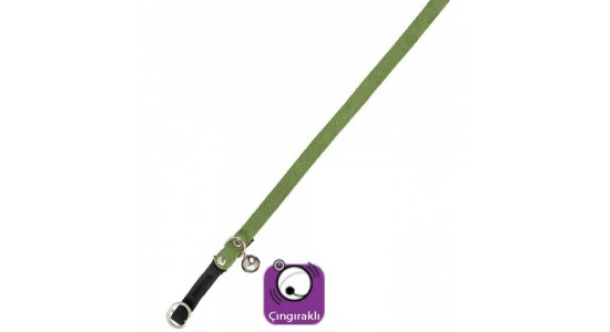 Karlie Kadife Kedi Tasması Çıngıraklı 30 Cm Yesil