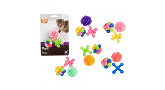 Karlie Kaucuk Kedi Oyuncaklari 4 Cm 3Lü
