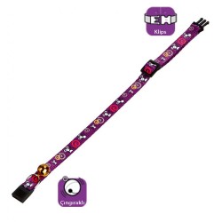 Karlie Kedi Boyun Tasması Çıngıraklı 30 Cm Mor