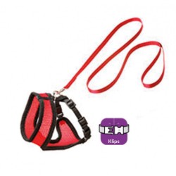 Karlie Kedi Göğüs Tasması 30 Cm Siyah/Kırmızı
