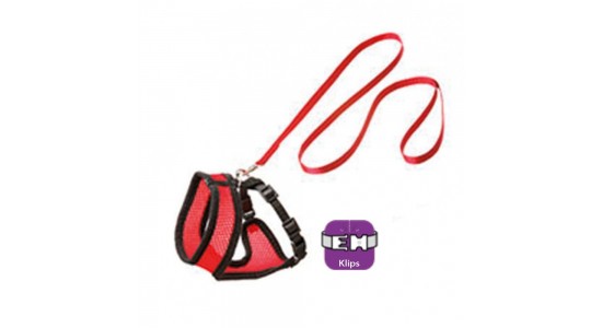 Karlie Kedi Göğüs Tasması 30 Cm Siyah/Kırmızı