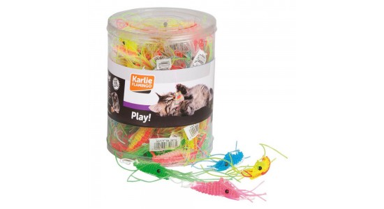Karlie Kedi Oyuncağı Plastik Karides 6 Cm 60Li