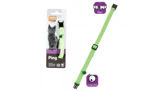 Karlie Kedi Tasması Çıngıraklı 30 Cm Yesil
