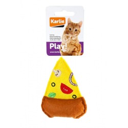 Karlie Peluş Kedi Oyuncağı Pizza 10.5 Cm Sari