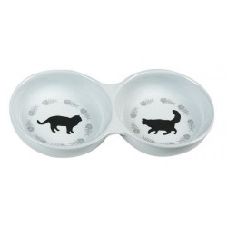 Karlie Porselen İkili Kedi Mama Kabı 150 Ml