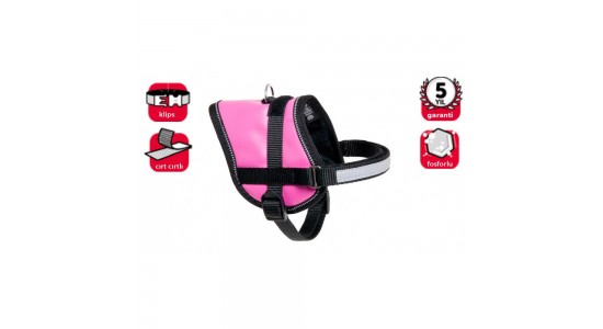 Karlie Reflektörlü Göğüs Tasması XS 31-40 Cm Pembe