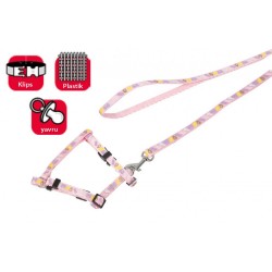 Karlie Yavru Köpek Göğüs Tasması+Uzatma 25-35 Cm Pembe
