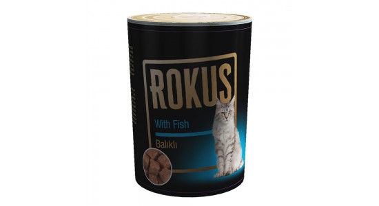 Rokus Balıklı Yetişkin Kedi Konserve Maması 410 Gr