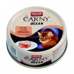Animonda Carny Ocean Somonlu ve Sardalyalı Yetişkin Kedi Konserve Maması 80 Gr