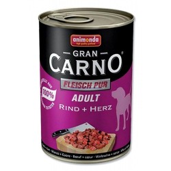 Animonda Gran Carno Sığır Etli ve Yürekli Yetişkin Köpek Konserve Maması 400 Gr