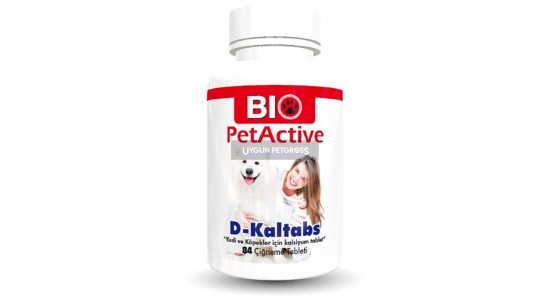 Bio Petactive D-Kaltabs Kediköpek İcin Kalsiyum Tableti 84 Adet