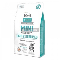 Brit Care Mini LightSterilised Kilolu Kısırlaştırılmış Köpekler İcin Tahılsız Hipoalerjenik Köpek Maması 2 Kg