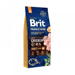 Brit Premium By Nature Yetişkin M Tavuklu Orta Irk Yetişkin Köpek Maması 15 Kg