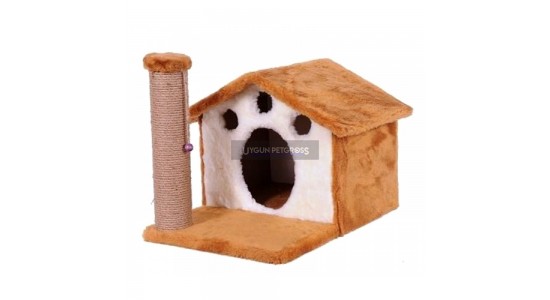 Cat Hause E1 Yuvali Kedi Tırmalama Kahverengi