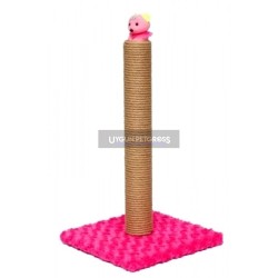 Cat Hause Oyuncakli Kare Taban Kalın Kedi Tırmalama Platformu 50 Cm Pembe
